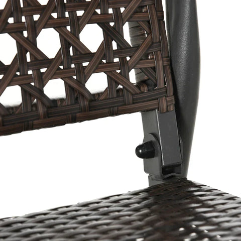 Rootz Rotan Schommelbank - Dubbele Schommelstoel - 2-In-1 Design Schommelbank - Rotan Schommelbank - Met Extra Brede Zitting - Bruin - 70L x 120B x 84H cm