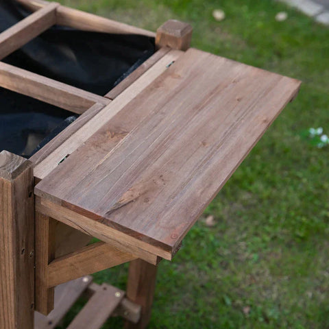 Rootz Houten Verhoogd Bed - Tuinplantenstandaard - Bloembak - Bloempot - Bloembed - Kruidenbed - 123 x 54 x 74cm