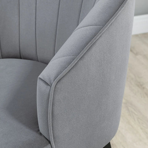 Rootz Stool - Bar Stool - Rotatable Stool - Elegant Cover - Soft Upholstery - Footrest - Rubber Wood - Grey - 60 x 60 x 112 cm