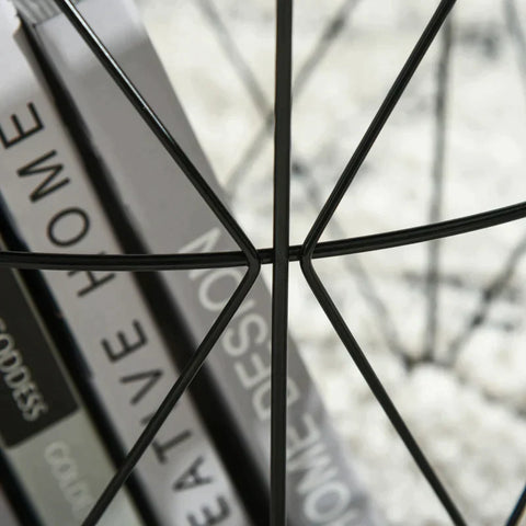 Rootz Beistelltisch – Beistelltisch-Set – Nachttisch – mit abnehmbarem Deckel – Schwarz