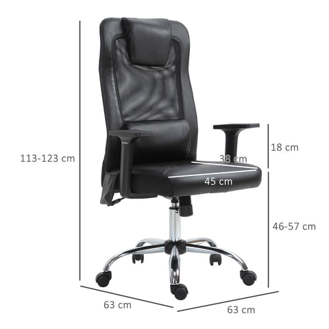 Rootz Office chair - Power supply - Massage function - Adjustable in height - Black