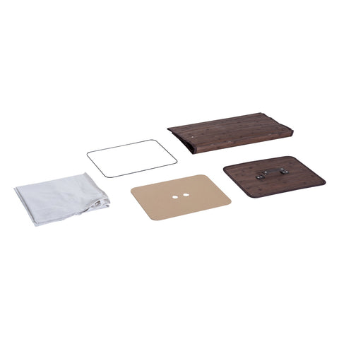 Rootz 72L Laundry basket - Laundry box - Washbasin - Angular - Brown / Gray - Bamboo - Lid - 40 x 30 x 60 cm