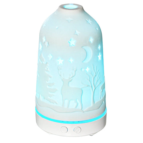Rootz Aroma Diffuser - Fragrance Diffuser - LED lights humidifier - 9.2 cm x 9.2 cm x 16.5 cm