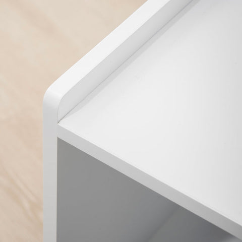 Rootz Kattenbak - Kattenbak - Kattenkast Met 2 Planken - 2-in-1 Design Magnetische Deur - MDF - Wit - 90L x 48B x 43.5H cm