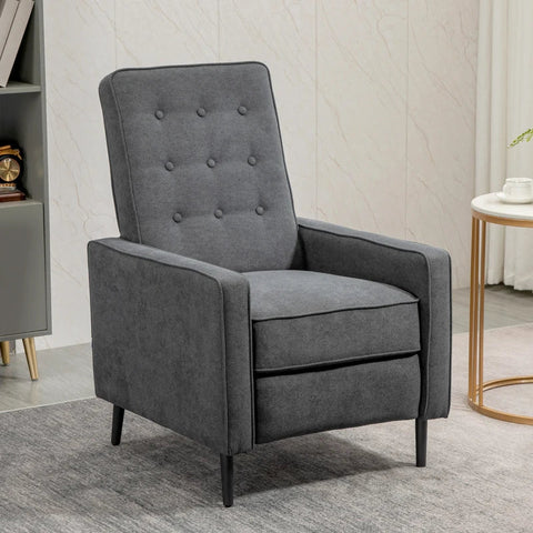 Rootz Relaxation Chair - Armchair - Lounge Chair - TV Chair - 145° Tiltable - Adjustable Backrest - Polyester - Grey - 68 x 87 x 100 cm
