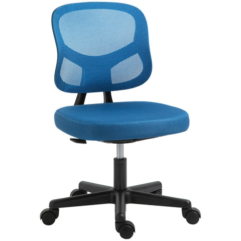 Rootz Office Chair - Mesh Office Chair - Desk Chair - Work Chair - Swivel Chair - 360° Rotatable - Height Adjustable - Blue - 52 x 54 x 74-84 cm