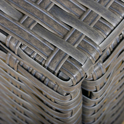 Rootz Sofa Set - Garden Furniture Set - Corner Sofa - Armless Sofa - Footrest - Poly Rattan Seating Set - Dark Grey