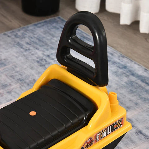 Rootz Ride-on Car - Children's Ride-on - Baby Children's Excavator - Children's Car With The Excavator - Black + Yellow - 78x24x58.5cm