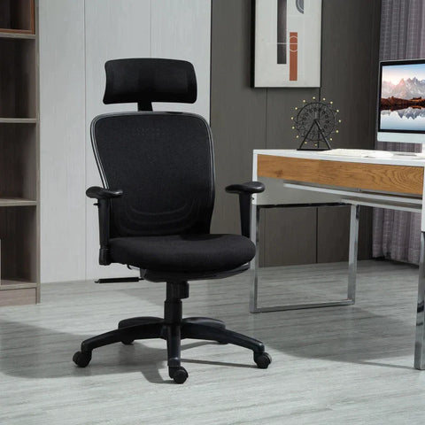 Rootz Office Chair - Desk Chair - Computer Chair - Home Office Chair - Ergonomic Chair - Black - 68x72x110-118 cm