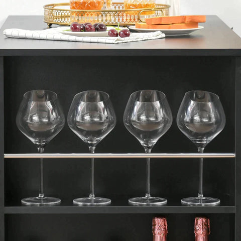 Rootz Bartisch – Moderner Esstisch – Schreibtisch mit 3 Ablagen – Spanplatte – Schwarz – 112 x 57 x 106 cm