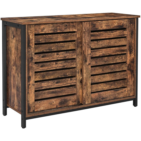 Rootz Storage Cabinet - Chest of Drawers - Industrial Cabinet - Sideboard - Cabinet with 2 Shelves and 2 Doors - 100 x 35 x 70 cm (LxWxH)