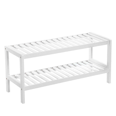 Rootz bamboo shoe rack - Rack for 6 pairs of shoes - Shoe racks - White