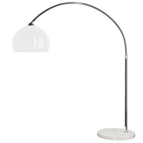 Rootz Arc Lamp - Whiteh Marble Base - Standing Lamp - Floor Lamp - Adjustable - 220 cm