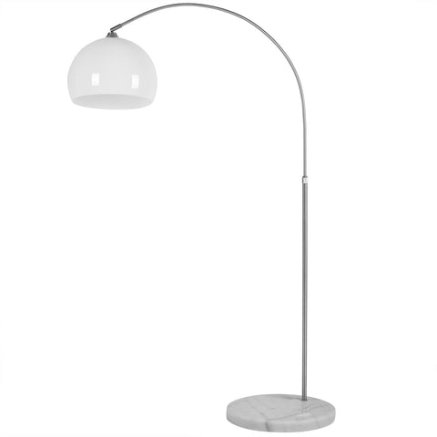 Rootz Arc Lamp - Whiteh Marble Base - Standing Lamp - Floor Lamp - Adjustable - 220 cm