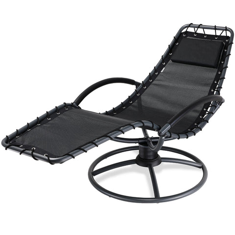 Rootz Relax Lounger - Lounger - Relax Lounger - Whiteh Swing Function - 191 x 77 x 82 cm