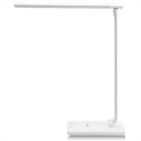 Rootz Table Lamp - Desk Lamp - LED Lamp - 5-Step Dimmer - White - 42 x 13 x 20 cm