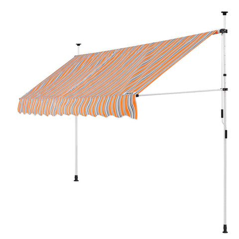 Rootz Station Awning - Sunshade - Steel/Polyester - Sun protection - Hand crank - 180 x 350 cm