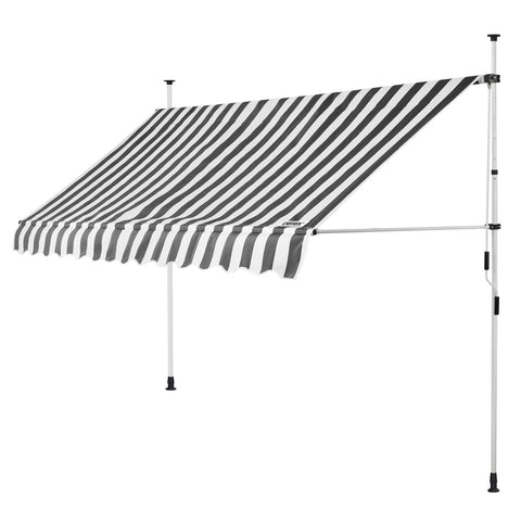 Rootz Station Awning - Sunshade - Steel/Polyester - Sun protection - Hand crank - 180 x 350 cm