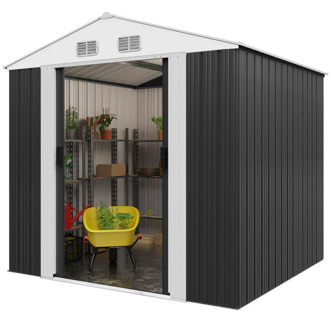 Rootz Tool Shed - Garden House - Metal - 257 x 205 x 178 cm