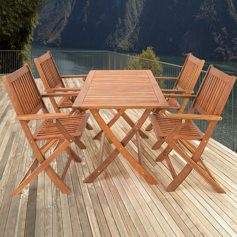 Rootz Seating Set - Garden - Terrace - Seating Group - Acacia Wood - 5 Pieces