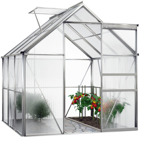 Rootz Garden Greenhouse - Greenhouse - Whiteh Skylight - Tuin - Aluminium - 195 x 195 x 190 cm