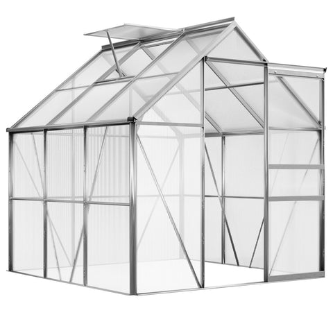 Rootz Garden Greenhouse - Greenhouse - Whiteh Skylight - Tuin - Aluminium - 195 x 195 x 190 cm