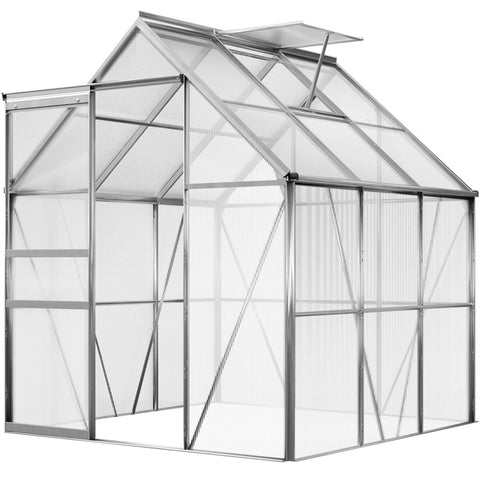Rootz Garden Greenhouse - Greenhouse - Whiteh Skylight - Garden - Aluminum - 195 x 195 x 190 cm
