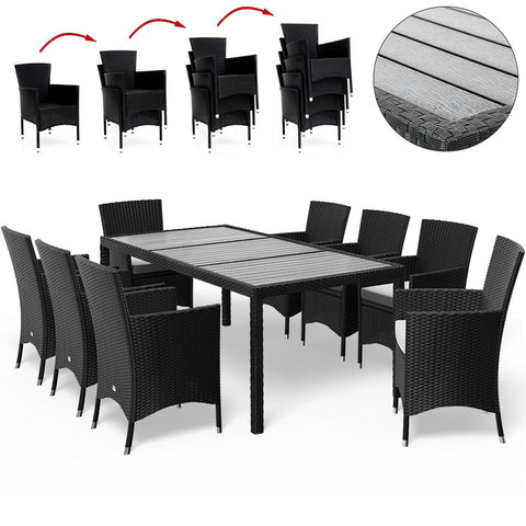Rootz Seating Set - Garden - Terrace - Seating Group - Polyrattan - 17-piece - Garden furniture set