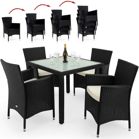 Rootz Sitzgruppe - Garten - Terrasse - Sitzgruppe - Polyrattan - 9-tlg