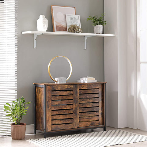 Rootz Storage Cabinet - Chest of Drawers - Industrial Cabinet - Sideboard - Cabinet with 2 Shelves and 2 Doors - 100 x 35 x 70 cm (LxWxH)