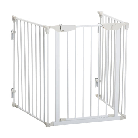 Rootz Security Door - Fence - Foldable - White - 180 x 3 x 74.5 cm
