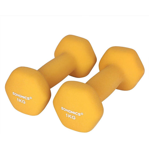 Rootz Dumbbells Set - 1 kg per Dumbell - Gele Dumbells - Gewichten en Dumbbells - 2 Stuks