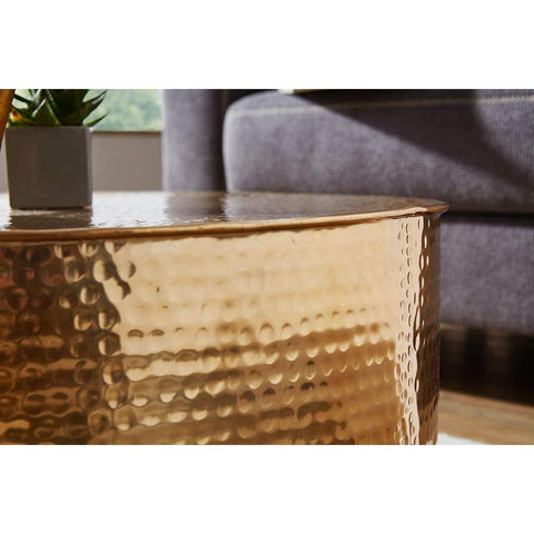 Rootz Aluminum Coffee Table - Side Table - Gold - 75 x 31 x 75 cm