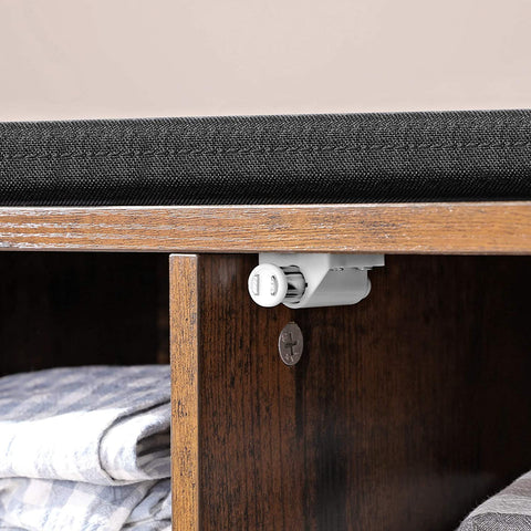 Rootz Shoe Rack - Shoe Cabinet - 11 Pairs of Shoes - Bench - 110 x 30 x 48 cm