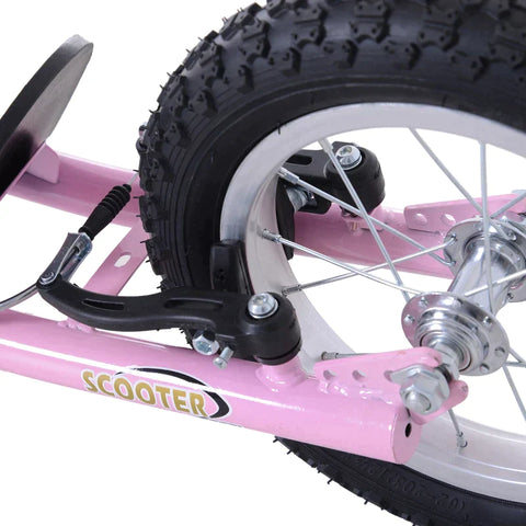 Rootz Children's Scooter - Kick Scooter - City Scooter - Teen Scooter - Push Kick Scooters For Kids - Adjustable Handlebar - Dual Brakes Kickstand - Pink