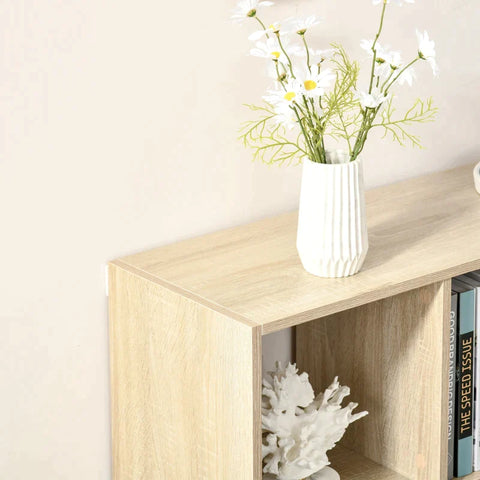 Rootz Bookshelf - Bookcase - Storage Rack - Storage Shelf - Display Shelf - 3 Tier Shelf - Natural - 97.5 x 30 x 100 cm