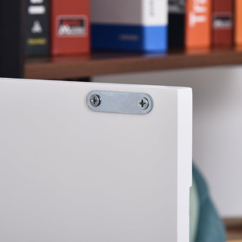 Rootz Bedside table - Side table - Coffee table - Folding door - Storage compartment - 36 x 55 x 64 cm - White - MDF - White