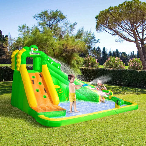 Rootz Inflatable Bouncy Castle - Inflatable Castle - Inflatable Water Play Center - With Slide Water Park - Inflatable Paddling Pool - 380 x 285 x 225 cm