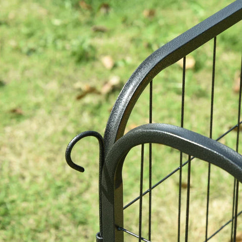 Rootz Huisdierbox - Buitenrenbox - Konijnenpuppykooi - Hondenhokken - Opklapbare renomheining - Tuin - Metalen hok - Zwart - 79 x 79 cm