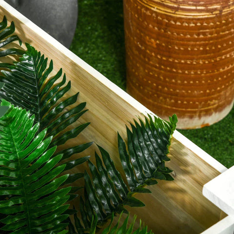 Rootz Raised Bed - Reinforced Edges - Weather Resistant - Black + White - 91.5cm x 91.5cm x 41cm