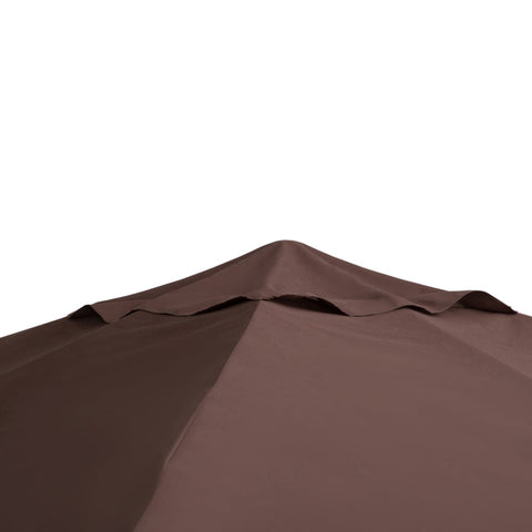 Rootz Pavillon-Überdachung – Ersatzdach – Pavillon-Abdeckung – Sonnenschutz – Polyester – Kaffee – 2,93 x 2,93 m