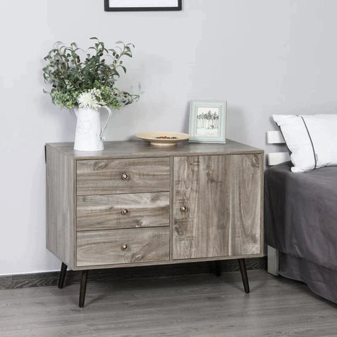 Rootz Chest Of Drawers - Cabinet - Sideboard Dresser Side Cabinet - Bookcase Standing Cabinet - 3 Drawers - Wood - 102 x 50 x 76.5 cm