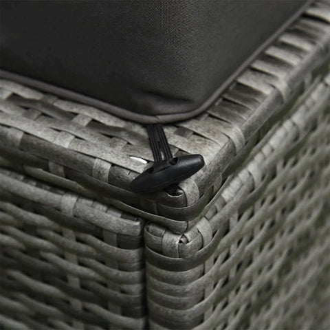 Rootz 6-piece Sofa Set - Corner Chairs - Single Armchairs - Stool - Coffee Table - PE Rattan - Freely Combinable - Grey - 68L x 68D x 64H cm