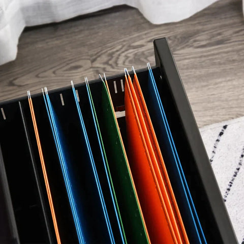 Rootz File Cabinet - Rolling Container - Office Container - 3 Drawers - Home - Office - Black