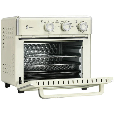 Rootz 5-in1 Mini Oven - 20 L Capacity - 1400w - 1 Baking Rack - 1 Baking Tray - 60 Min. Timer - Off-white - 36L x 37.7W x 34.5H cm