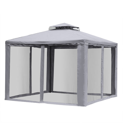 Rootz Garden pavilion - Party tent - 4x Side walls - Polyester - Gray - 294 x 294 x 265 cm