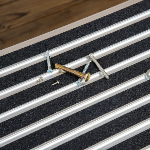 Rootz Werkplatform - Opvouwbaar Werkplatform - Antislip Met Veiligheidsklink - Aluminium - Zilver - 127,5 x 45 x 49cm