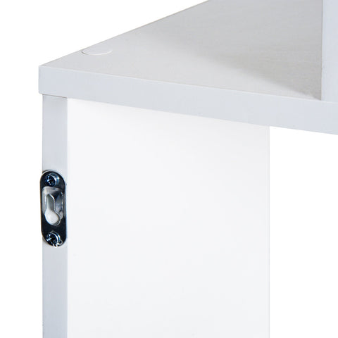 Rootz Bookcase - Folding Screen - Chipboard - 6 Sections - Bookshelf - White