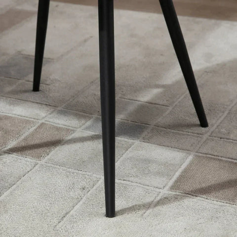 Rootz Esszimmerstuhl – Esszimmerstuhl im Retro-Design – Pu-Leder – Grau – Schwarz – 61 cm x 58 cm x 84 cm