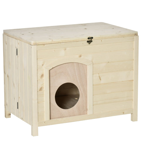 Rootz Haustierhaus – faltbares Haustierhaus – Tierheim – Katzentoilette – Massivholz – 78 cm x 51 cm x 62 cm
